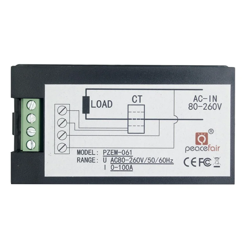 Однофазный цифровой ваттметр измеритель мощности 220 В а кВтч |