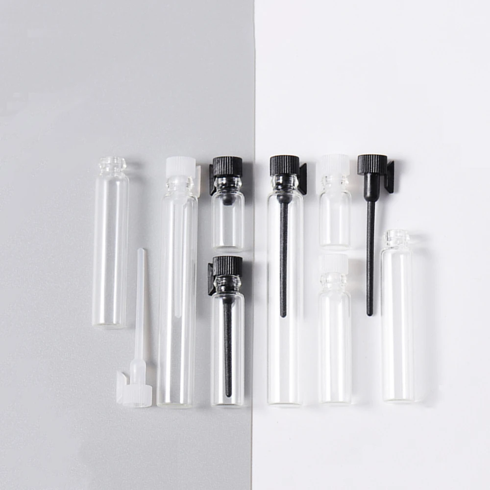 Оптовая продажа 100-500 шт. 0 5/1/2/3 мл тестовая трубка для духов прозрачная стеклянная