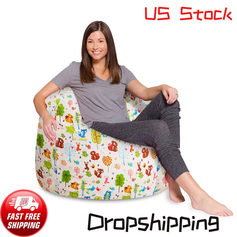 , Soft Lounger, Kids, 4 Ft, Purple Memory Foam Stuffed Loung