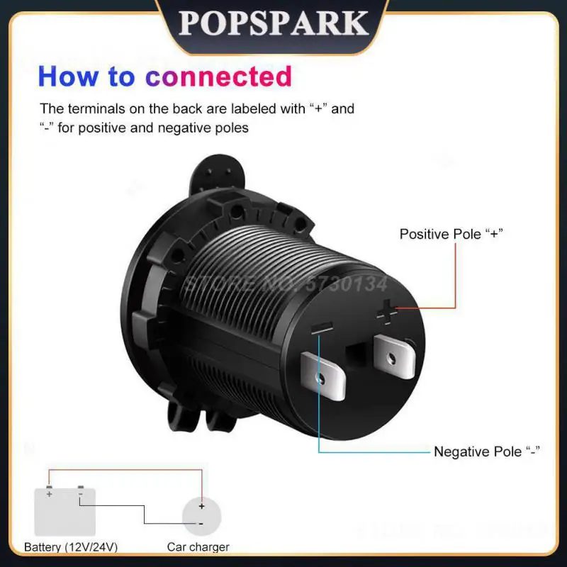 

High-power Cigarette Lighter Female Socket Waterproof Universal Modified Cigarette Lighter Female Socket Car Accessories Durable