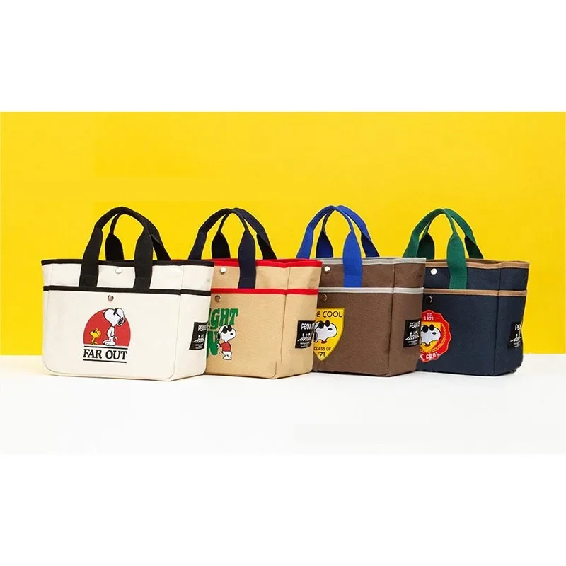 

New Snoopy Anime Canvas Crossbody bag cute cartoon handbag casual large capacity one shoulder canvas bag Girl Gift