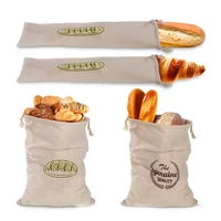 linen bread bagsreusable drawstring bag for loaf homemade artisan bread storage baglinen bread bags for baguette
