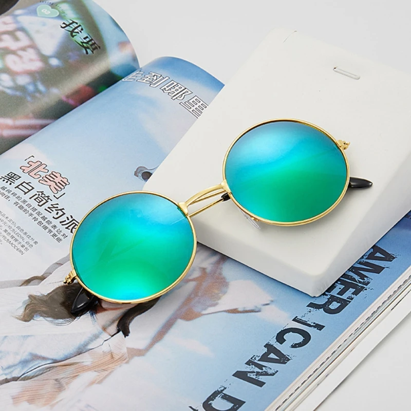 

M2EA European&American Steampunk Retro Sunglasses Large Frame Men's Hanging Nose Glasses Rock Round Sunglasses Women