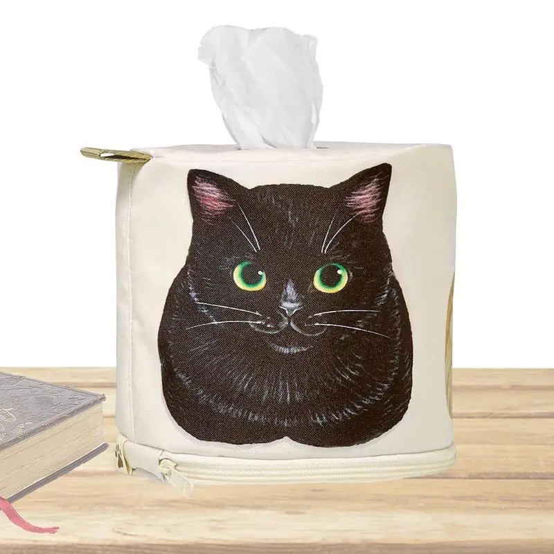 

Cat Tissue Box Cover Cartoon Cat Tissue Box Cat Paper Container Holder Decorative Facial Tissue Box Holder For Home Office
