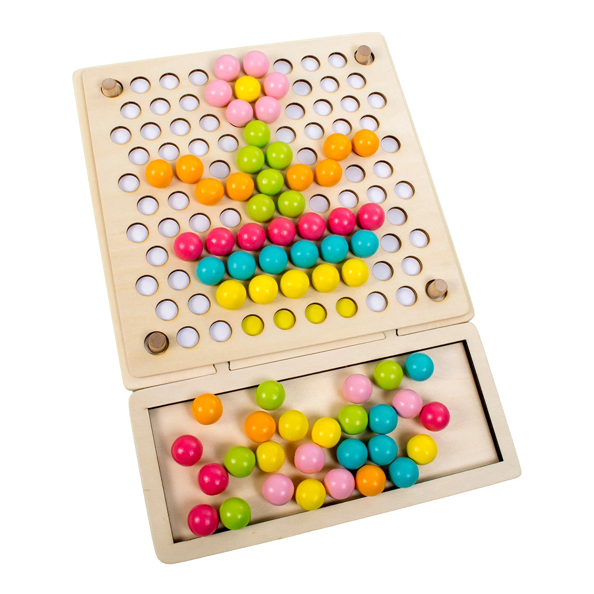 

Детские пазлы-зажимы с бусинами, 2 в 1, деревянные искусственные шахматы, обучение, развивающая детская интеграция, сенсорные учебные пособи...