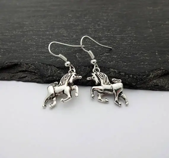 

New Hot Sale Fashion Trend Jewelry Creative Design Unicorn Pendant Earring Jewelry