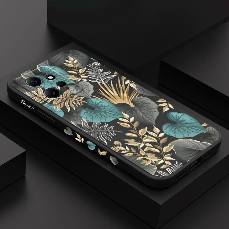 

Leafy Jungle Phone Case For Xiaomi Redmi Note 12 11 11S 10 10T 10S 9 9S 8 7 Pro Plus 4G 5G Liquid Silicone Cover