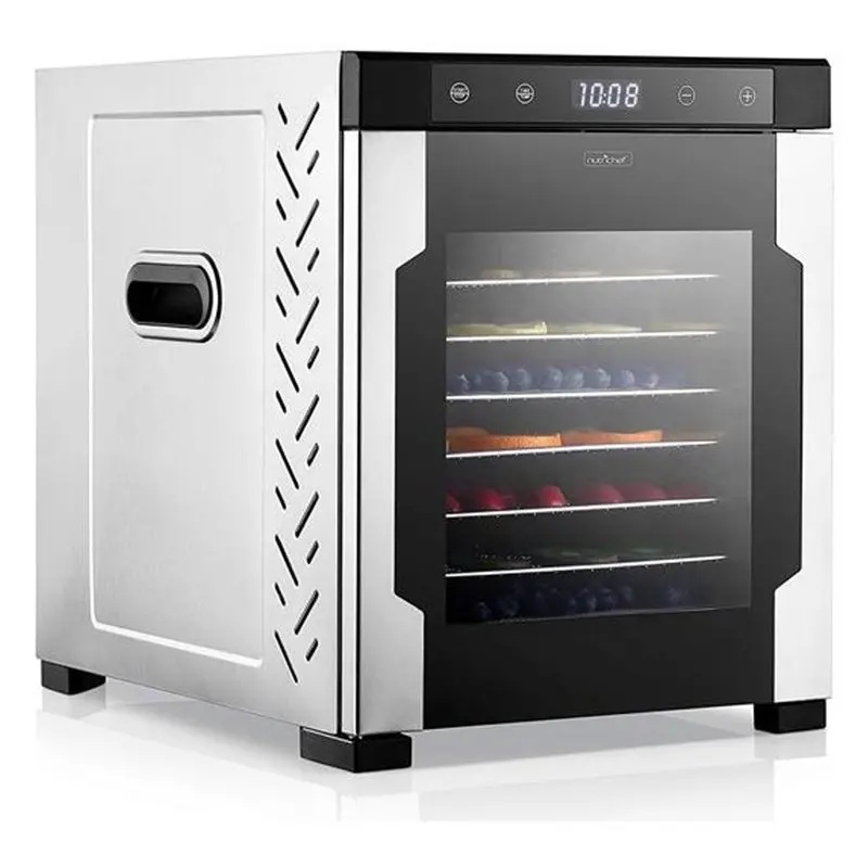 

10 Shelf Stainless Steel Trays with Digital Timer and Temperature Control, 900 Watts