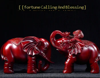 

Elephant ornaments a pair of fortune opening gifts living room porch TV wine cabinet office auspicious craft decorations