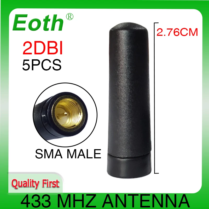 5pcs 433 MHz Antenna 2dBi SMA Male Connector Mini Size 433MHz antena directional 433m antenne  IOT wireless Lorawan watermeter