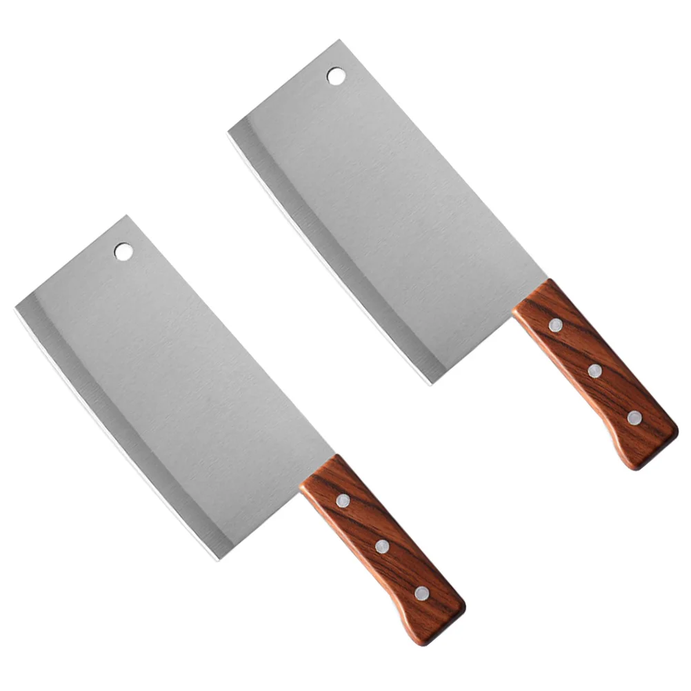 

2 Multipurpose Handle Stainless Steel Sharp Tool Cleaver for Home
