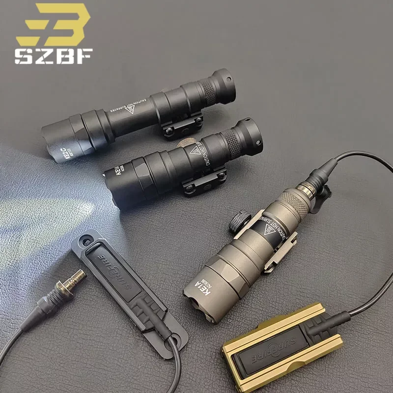 

Tactical Scout Light Airsoft Surefir M600B/M300B Series Flashlight White LED Switch Pad Pocket Slot Combo set Hunting Accessory