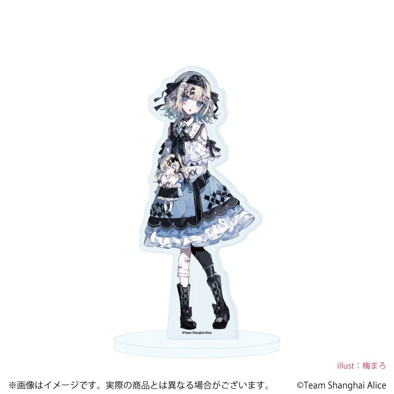 Фото Акриловая подставка 15 см с персонажами Marisa Sakuya, Youmu Yuyuko, Reimu, Alice в готическом лолита-костюме, по мотивам Touhou Project, аниме-коллекционный подарок для рабочего стола №3