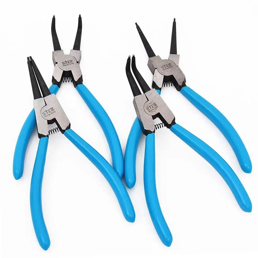 

Multifunctional Internal Professional External Straight Bent Circlip Snap Ring Pliers Tools Accessory Set 7" Snap Rings Puller