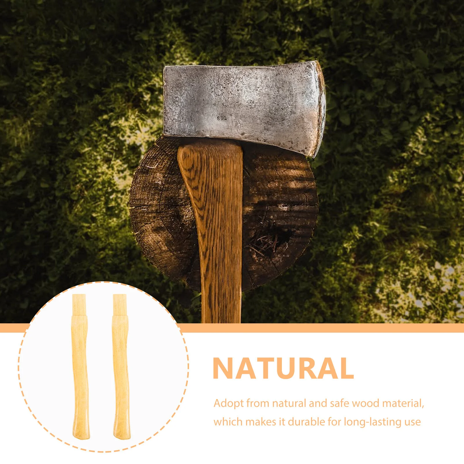 

Wooden Ax Handle Accessory Repair Anti-slip Replacement Fitting Hatchet Grip Replacements Handles