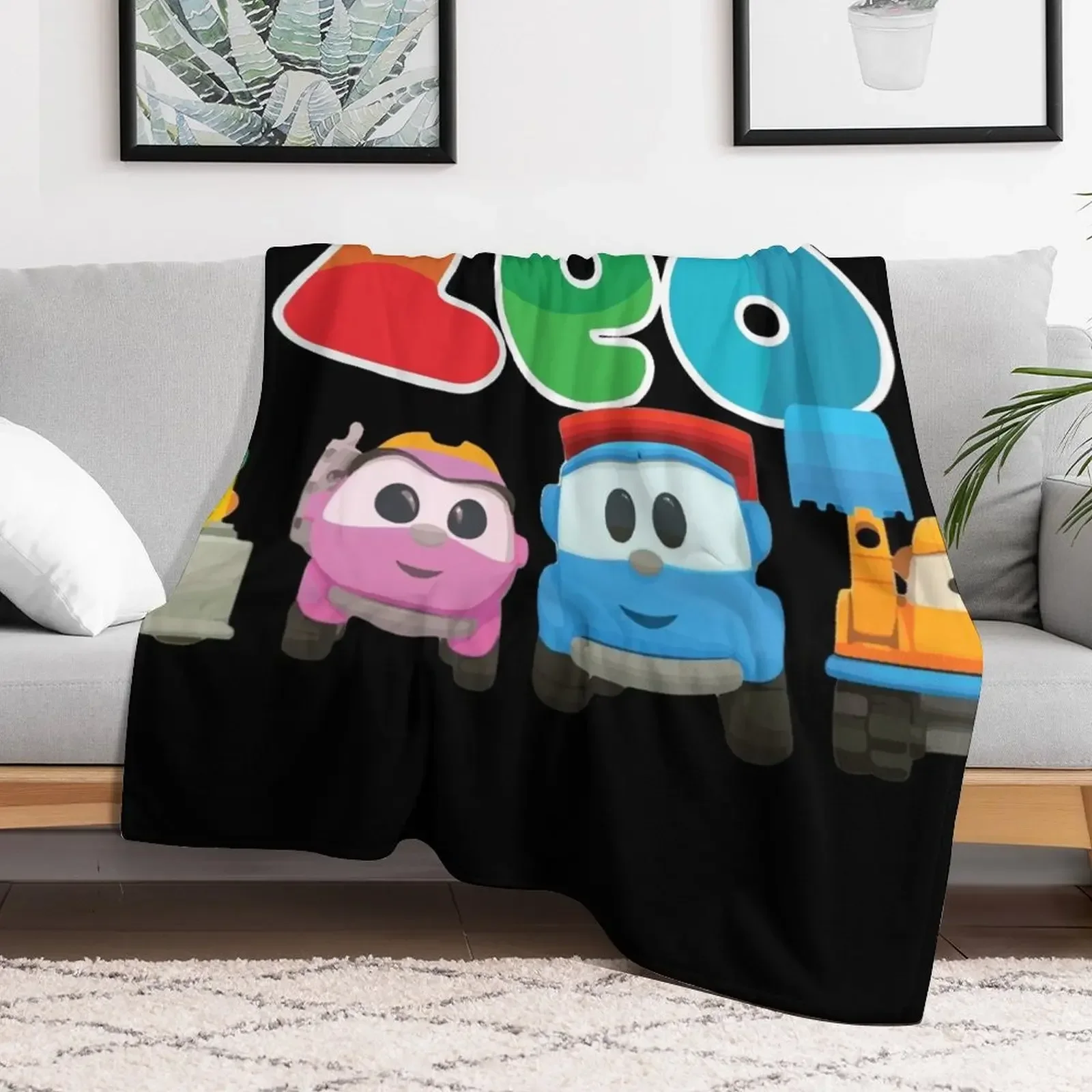 LEO грузовик и друзья LIFTY SCOPP LEA Пледы Мягкие декоративные одеяла