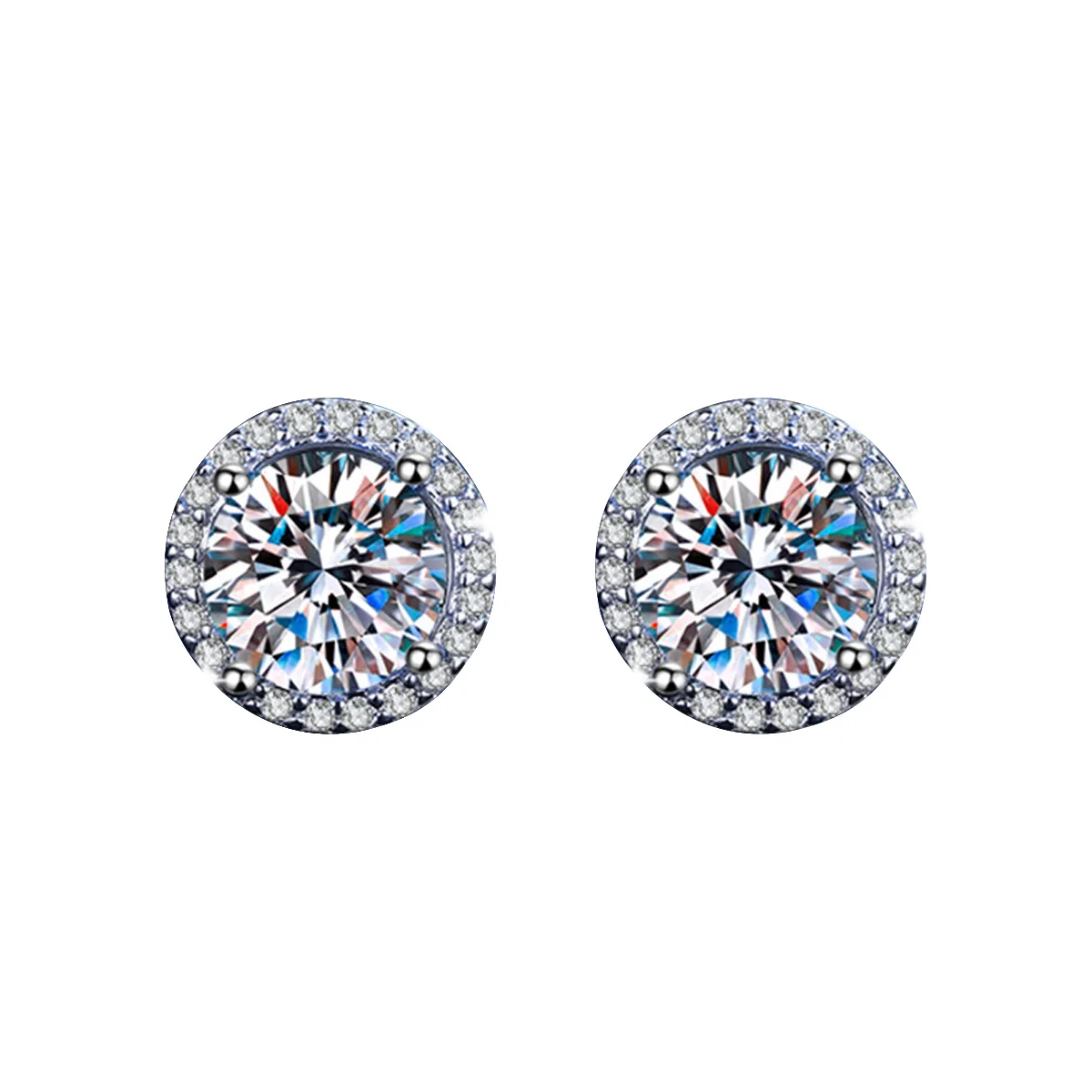 

Madison Audury 2ct Moissanite Stud Earrings for Women 925 Sterling Silver Dating Wedding Gifts Trendy Luxury Jewelry Top Quality