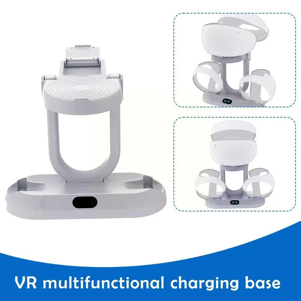 

For PS VR2 Handle Multifunctional Charging Dock With Indicator Holder Base Double Glasses Storage LED Charging N6Q2
