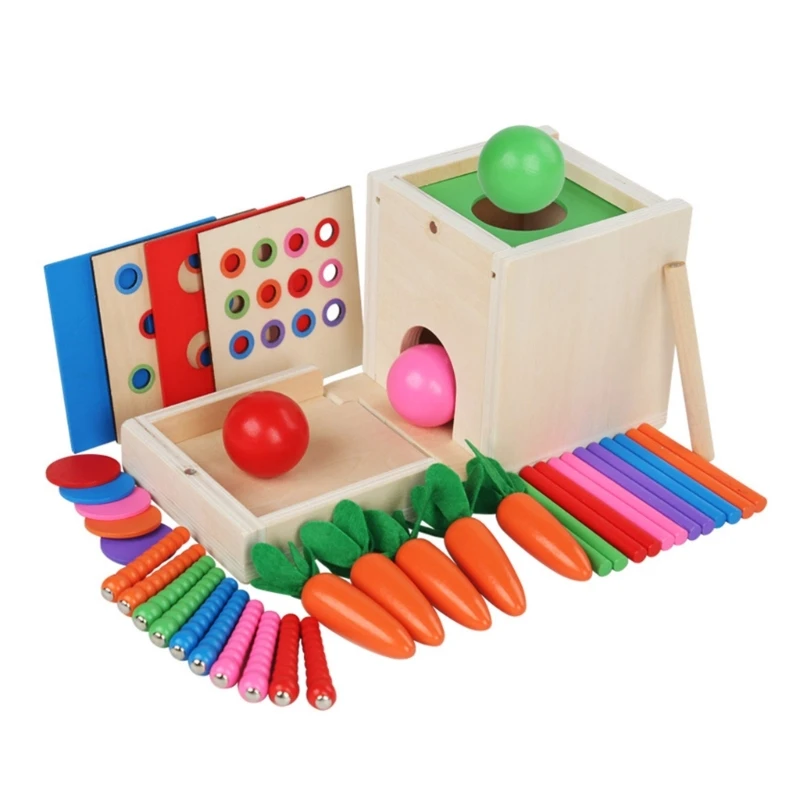 

6in1 Baby Color Когнитивная игрушка Обучающая коробка Монтессори Коробка для монет Деятельность Игрушка Форма Сортировка Игра