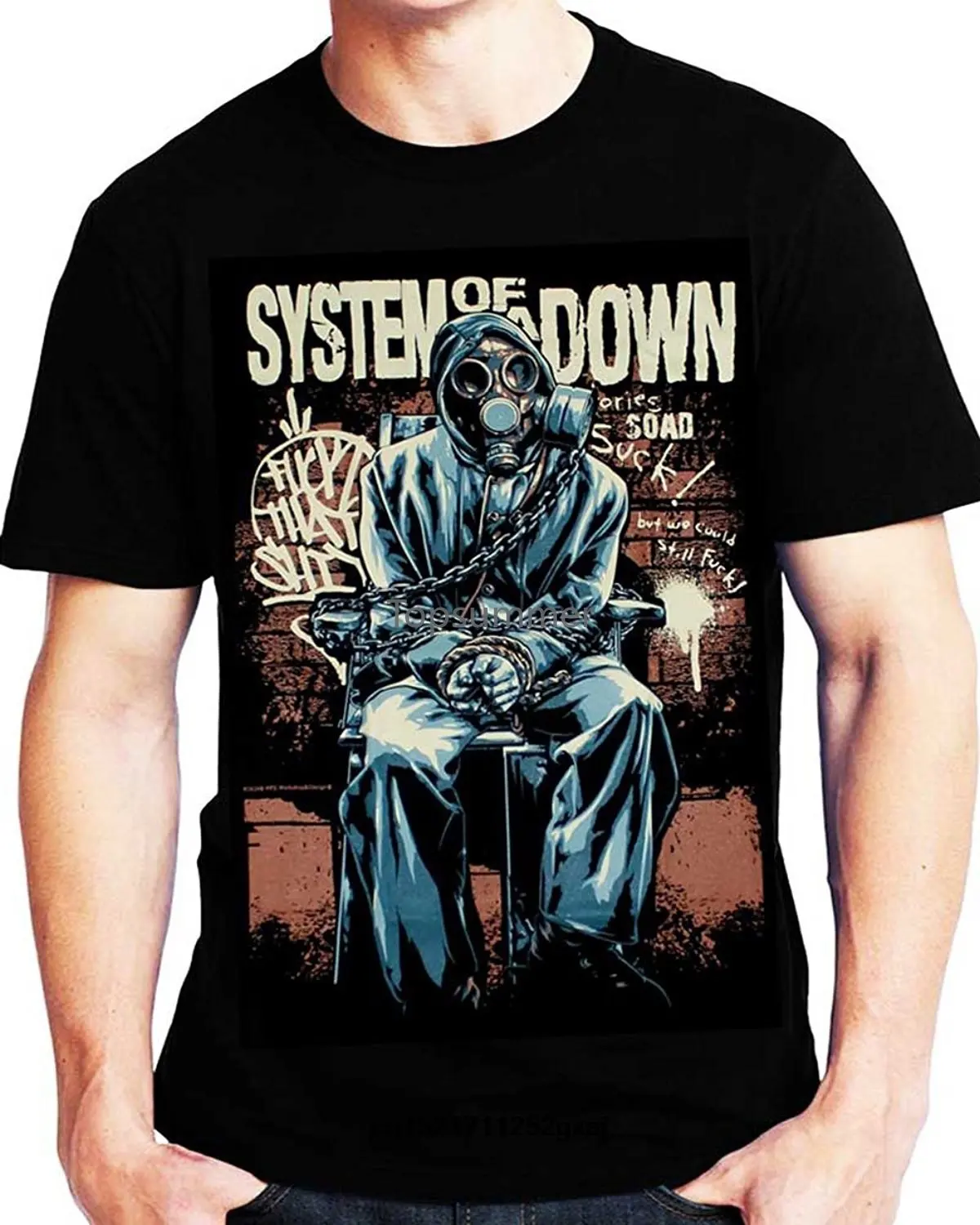 

Men T Shirt Fashion System Of A Down Soad Mask Cool T-Shirt Novelty Tshirt Women