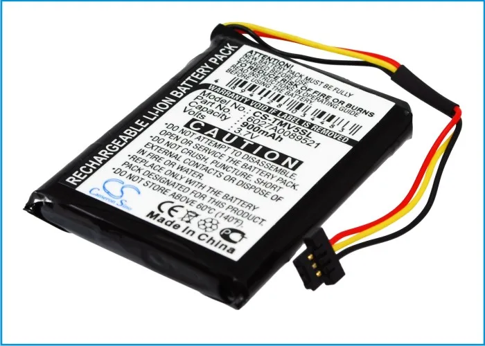 

CS 900mAh battery for TomTom 4EK0.001.01, ONE IQ, V5 6027A0089521