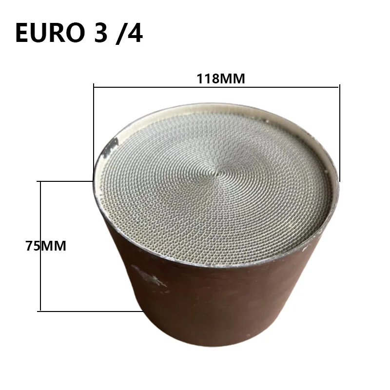 

Three-Way Catalytic Converter EURO 3 OR 4 118*75MM Universal With Metal Carrier,Honeycomb Exhaust Filter
