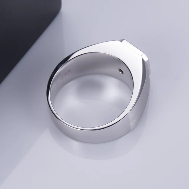 18K White gold Ring 2CT Asscher Cut Lab Diamond Men Ring US SIZE 8 4
