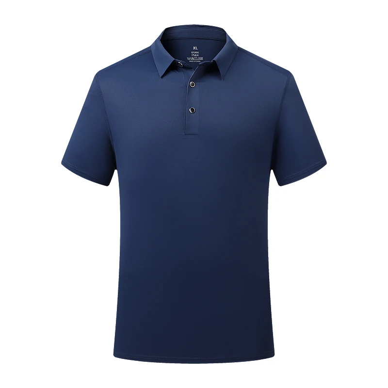 

Summer Men's Ice Silk Polo Shirt Tide Brand Short-sleeved T-shirt Trendy Handsome Lapel Casual All-match Top Comfortable T-shirt