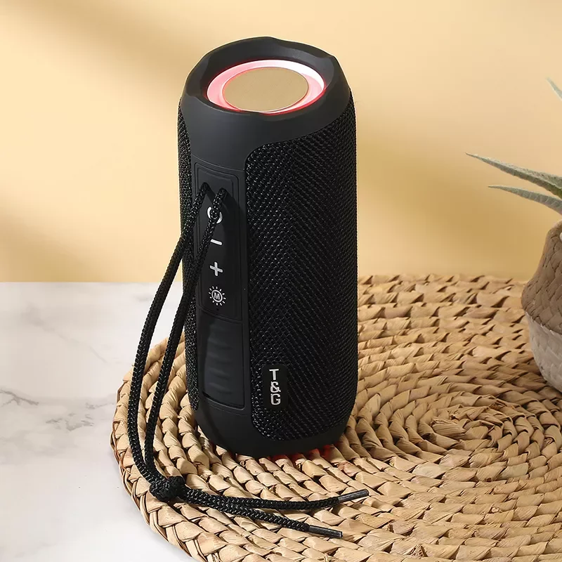 

LED light Bluetooth Speaker Wireless Bass Subwoofer Waterproof Outdoor Column Boombox FM TF USB Stereo Speakers