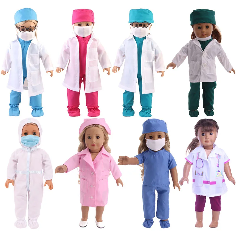 

Новинка 2022, униформа медсестры, медицинские аксессуары, подходит для 18-дюймовой американской куклы, аксессуары для одежды, игрушки для дево...