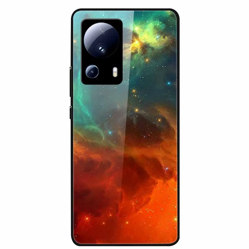 Для Xiaomi 13 Lite 5G чехол из закаленного стекла жесткая задняя крышка ПК для 2023 чехлы