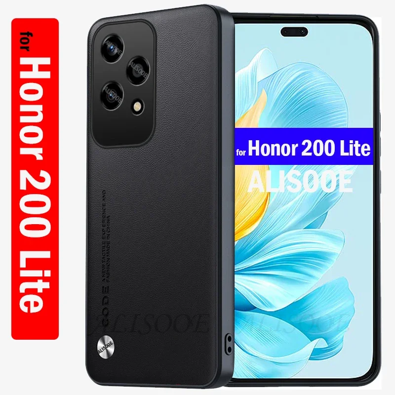 Противоударный чехол для Honor 200 Lite женская текстура из искусственной кожи