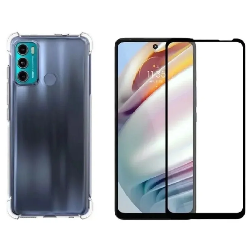 

Kit Película 9D Vidro Motorola Moto G60 + Capa Capinha Air Bag