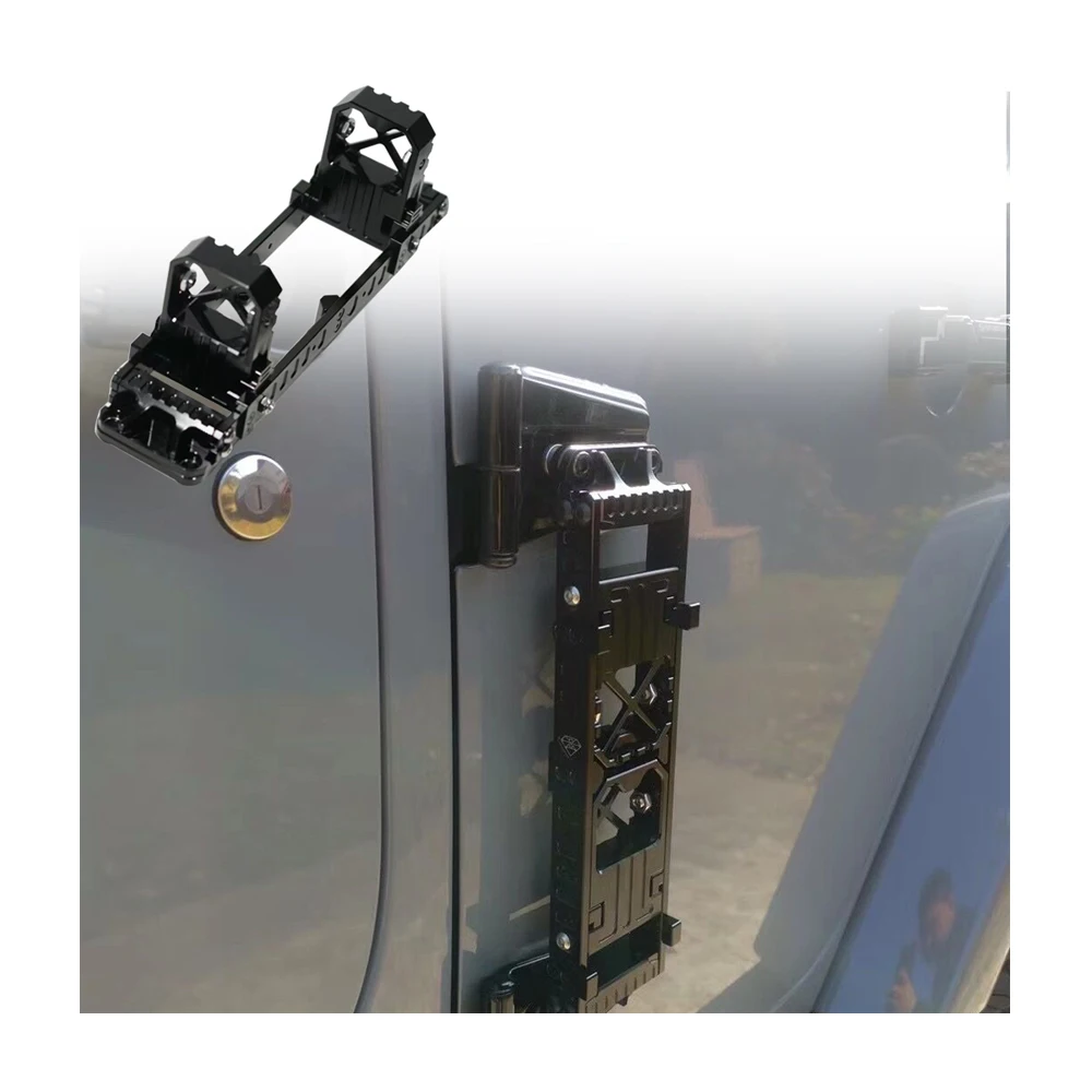 

Lantsun JL1232 side door ladder door hinge step for jeep for wrangler jk & JL aluminum alloy material side door pedal