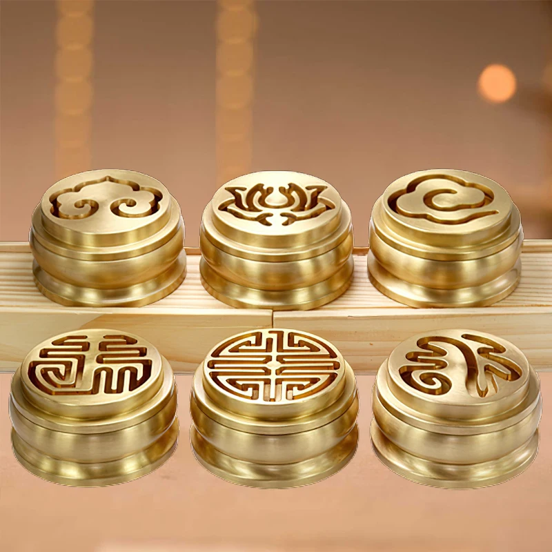 

Lucky auspicious clouds Fragrant seal stove Incense burner figurine Ornament home Decoration Good luck Lotus stove statue