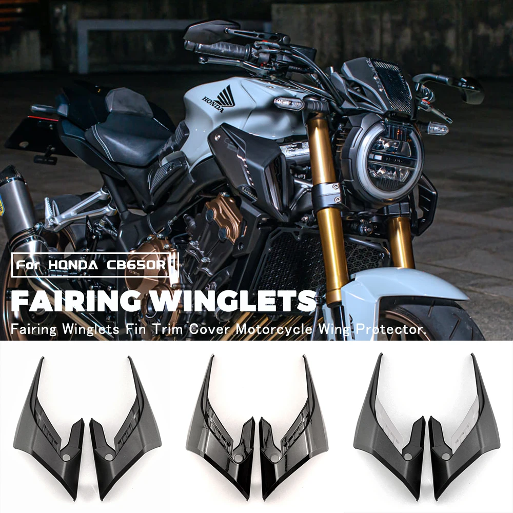 CB650R CB 650R 18-22 Fairing Winglets Fin Trim Cover Motorcycle Wing Protector Wind Fairing Winglets For HONDA CB650R 2018-2022