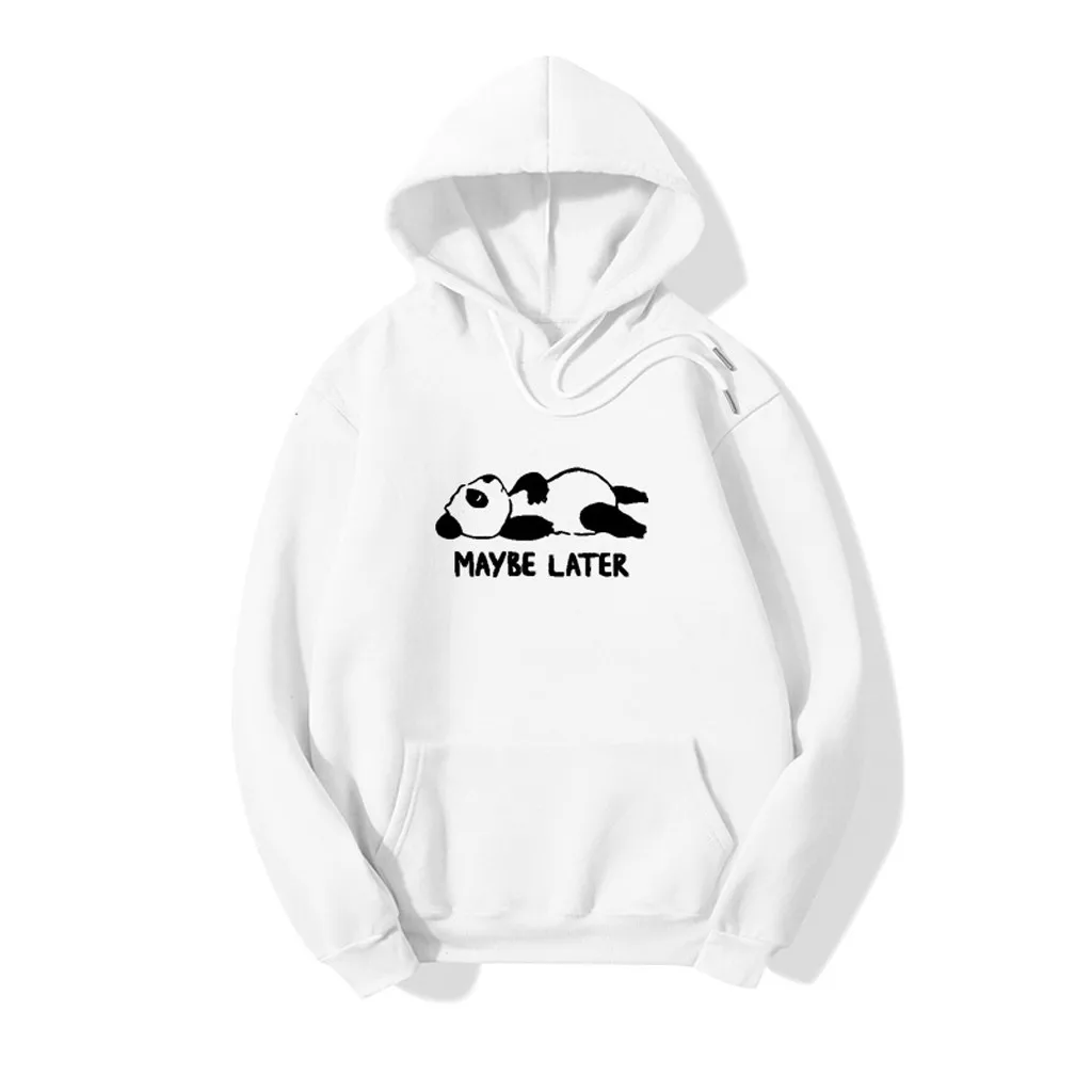 

Womens Long Sleeve Letter Print Hoodies Drawstring Pullover Pocket Sweatshirts Snap Button Hoodie