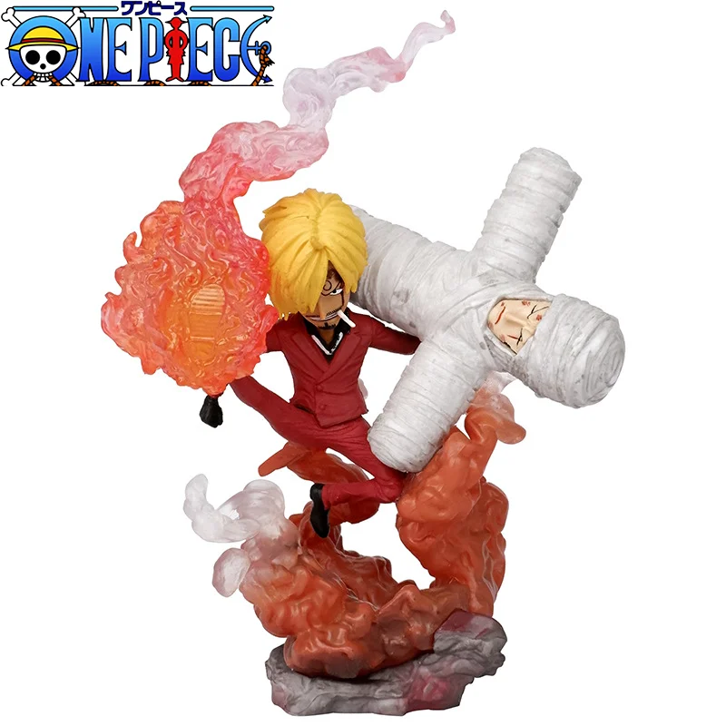 

Аниме One Piece The Island Of Ghost Sanji Zoro Battle Ver, 15 см. Экшн-фигурка из ПВХ, Коллекционная модель, детская фигурка из ПВХ