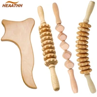 wooden massage roller stick wood therapy massage tools maderoterapia colombiana anti cellulite lymphatic drainage muscle relax
