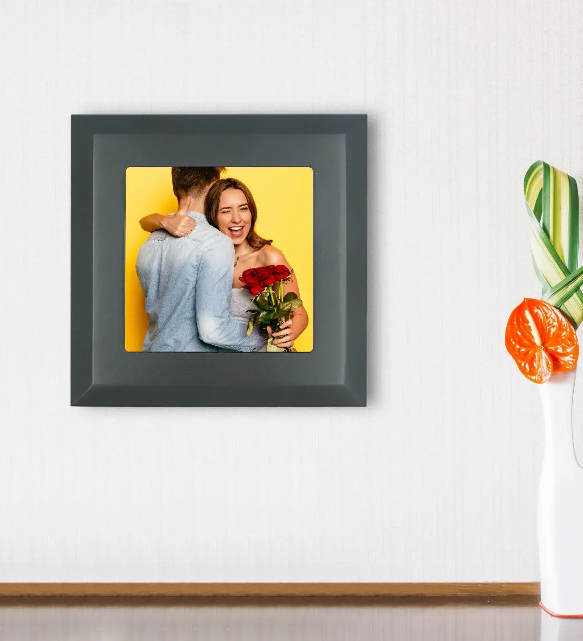 

Персонализированная фотография дерево рамка каменная стена Фотообои