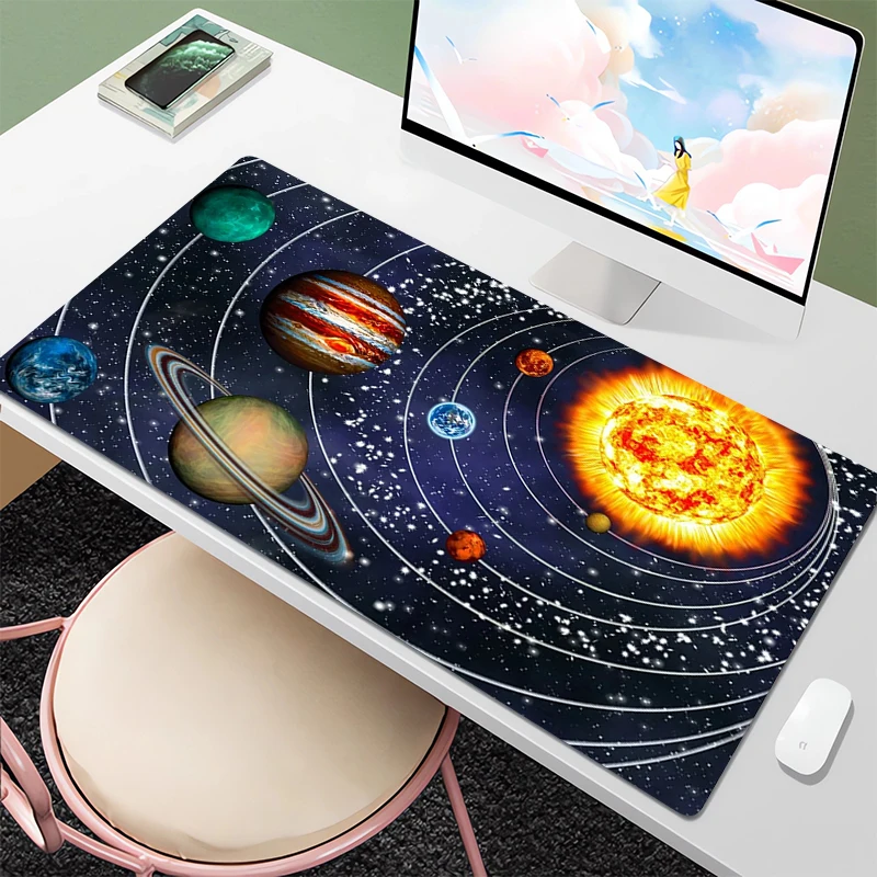 

Hot Desk Mause Pad on the Table Space Planet Pc Gaming Accessories Mousepad Gamer Mouse Carpet Keyboard Mat Deskmat Mausepad