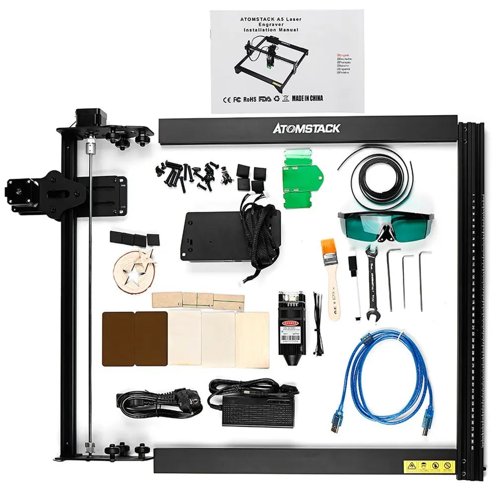 

A5 Laser Engraving Machine 20/30/40W Printer CNC Router Laser Engraving Machine Active Position Protection