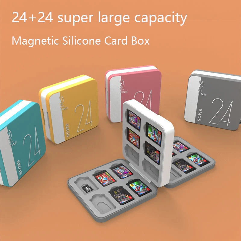 

Suitable for Nintendo switch game cassette storage box NS magnetic suction card box silicone storage box