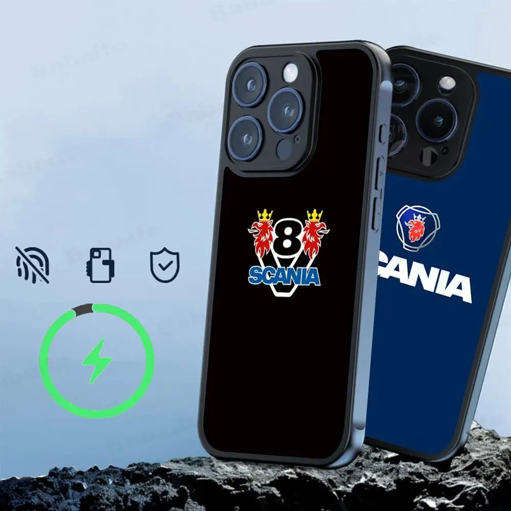 Фото Чехол S-Scanias-S с логотипом для MagSafe для iPhone 17, 16 Pro Max, 15, 14 Plus, 13, 12, 11, с поддержкой беспроводной зарядки №1