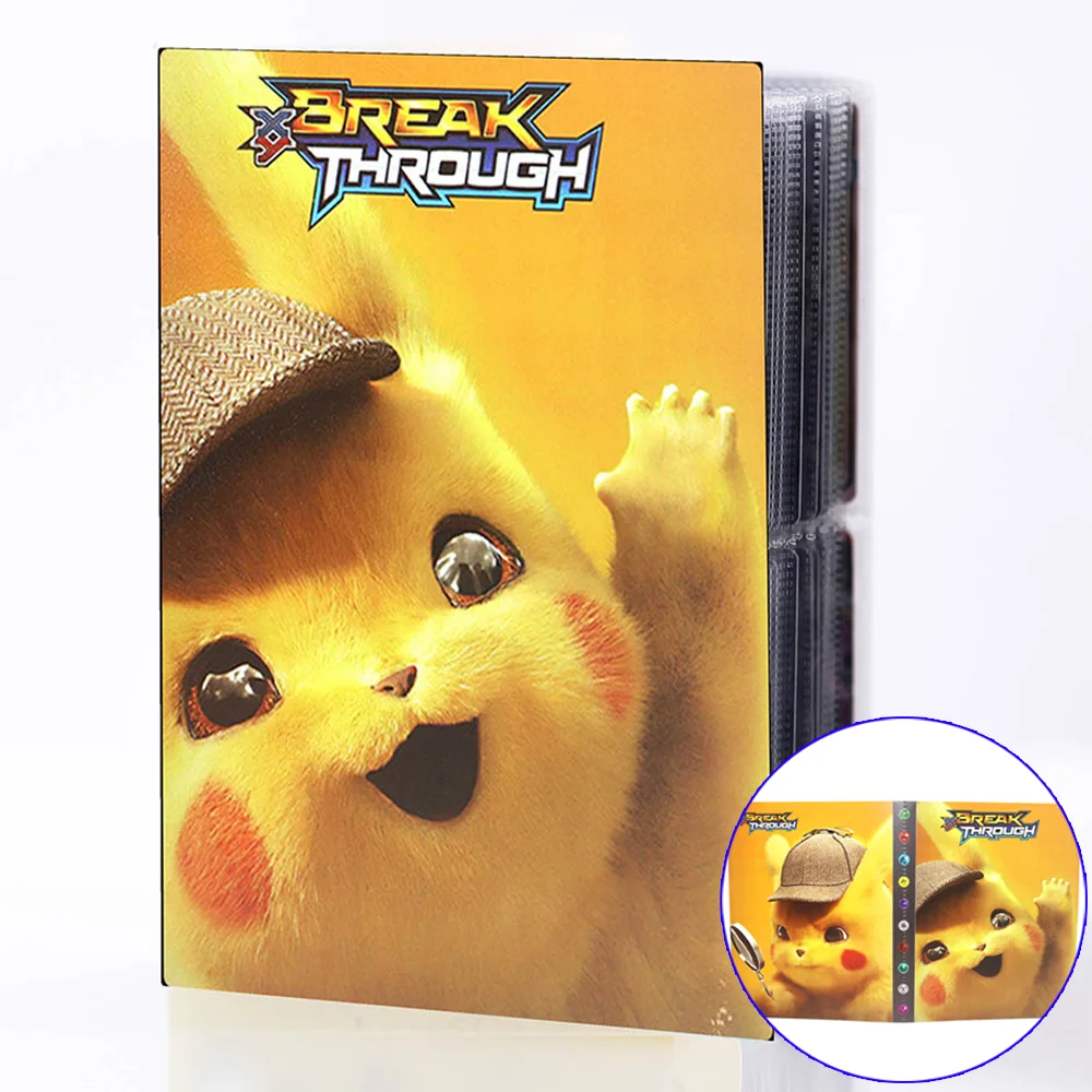 

240Pcs Pokemon Card Album Book Pikachu Map Binder Protector Notebook Mewtwo EX VMAX GX Booklet Collection Card Folder Holder