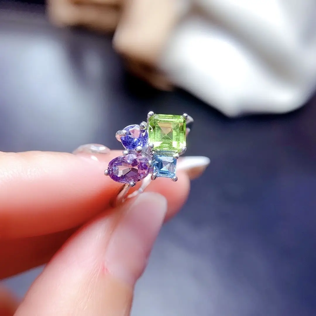 Бестселлер ZECAA ювелирные изделия серебряное женское кольцо с натуральным