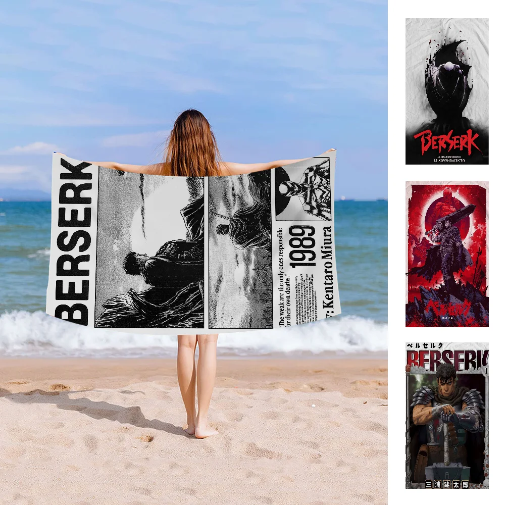 Kentaro Miura Berserk пляжное полотенце с принтом из микрофибры для альпинизма йоги пляжа
