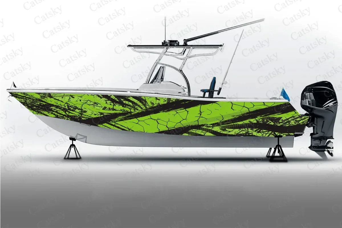 Трек векторная абстрактная нерегулярная графика наклейка на лодку упаковка