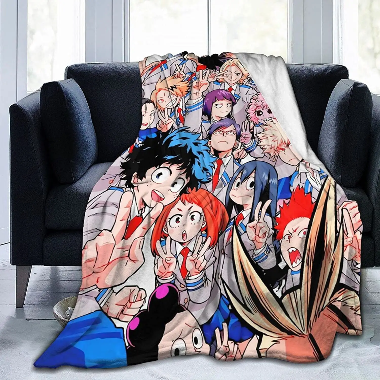 

Izuku Midoriya Fluffy Soft and Comfortable Blanket, Anime Warm Embrace of Sympathy