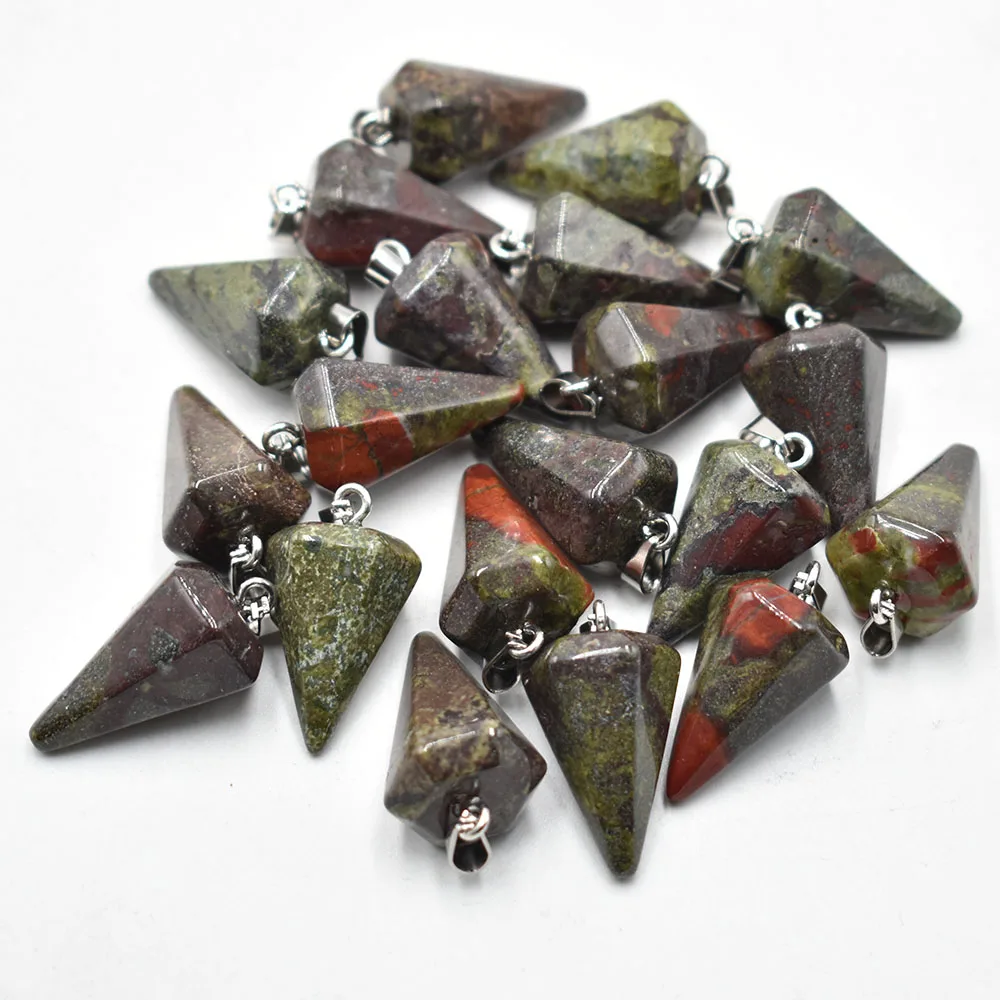 20 шт./партия подвески из натурального камня в форме пирамиды